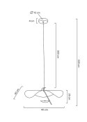 -15% MOOSEE lampa wisząca STING RAY 40 czarna / złota