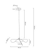 -15% MOOSEE lampa wisząca STING RAY 40 czarna / złota