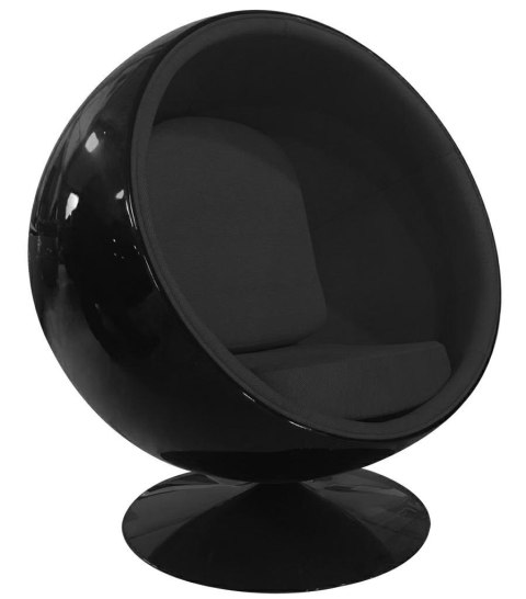 -15% Fotel BALL BLACK czarny