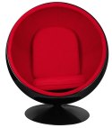 KOD -5% | Fotel BALL BLACK czerwony