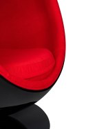 KOD -5% | Fotel OVALIA BLACK czerwony