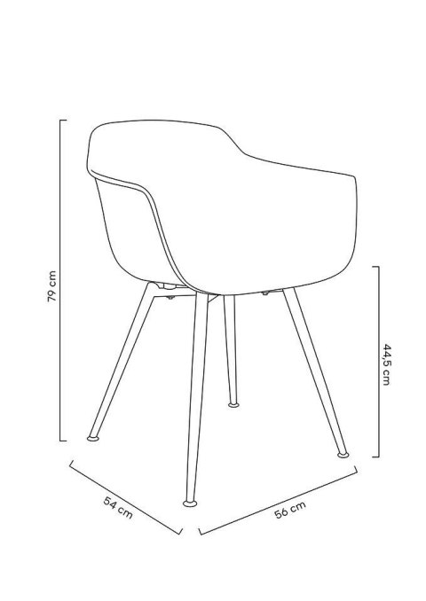 -15% Krzesło ECMO ARM beżowe - polipropylen, WPC