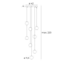 MAXLIGHT P0481 LAMPA WISZĄCA NOBILE VIII