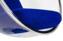 KOD -5% | Fotel wiszący BUBBLE poduszka atramentowa - korpus akryl, poduszka wełna
