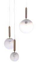 LAMPA WISZĄCA TRIPLE BALL METAL GLASS