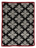 KOC SNOWFLAKE 125X150 100 COTTON BLACK amp;amp;WHITE / RED STRIPE