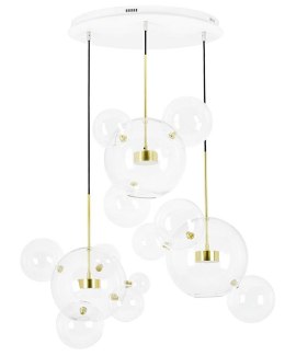 -15% Lampa wisząca CAPRI DISC 3 złota - 180 LED, aluminium, szkło