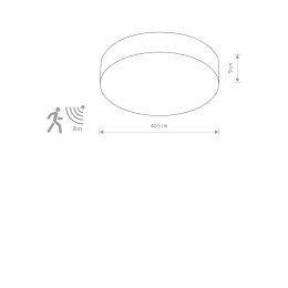 PLAFON Z CZUJNIKIEM RUCHU IP20 ARENA SENSOR GRAPHITE 10181 NOWODVORSKI