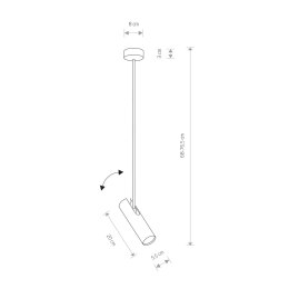 LAMPA SUFITOWA EYE SUPER GRAPHITE 6496 NOWODVORSKI