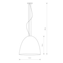 LAMPA WISZĄCA EGG L BIAŁO ZŁOTY 9023 NOWODVORSKI