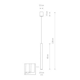 LAMPA WISZĄCA LASER WHITE 8796 NOWODVORSKI