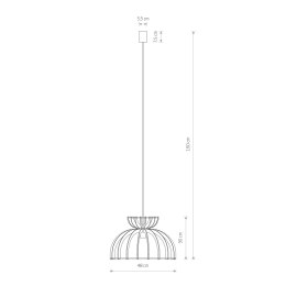 LAMPA WISZĄCA KYMI C NATURALNE DREWNO 10572 NOWODVORSKI