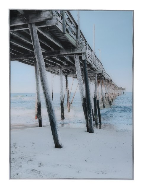 GRAFIKA NA SZKLE SEA HAMPTONS MOLO 70X100X3 CM GRAFIKA NA SZKLE SEA HAMPTONS MOLO 70X100X3 CM
