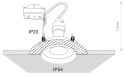 OPRAWA WPUSZCZANA IP54/IP20 ECHO BLACK CZARNA 8372 NOWODVORSKI