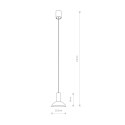 LAMPA WISZĄCA HERMANOS C BLACK/SOLID BRASS 8194 NOWODVORSKI LIGHTING