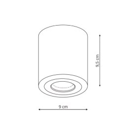 Faro XL oprawa natynkowa czarna IP65 LP-6510/1SM XL BK