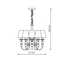 Grado 5 lampa wisząca LP-888/5P