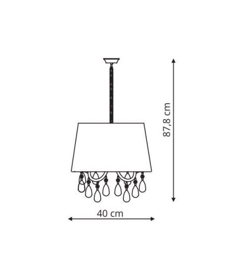 Mona 3 lampa wisząca srebrna LP-5005/3P