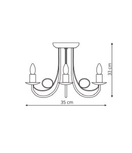 Perła 3 lampa wisząca biała LP-020/3P