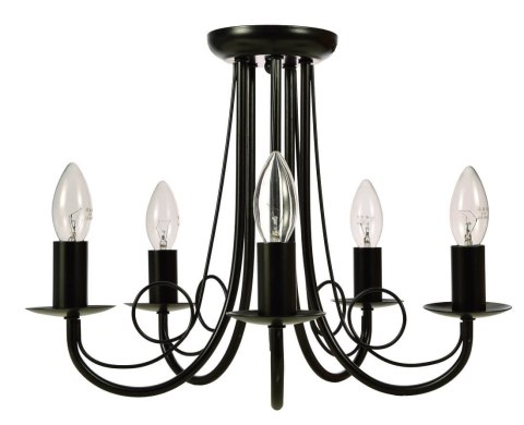 Perła 5 lampa wisząca czarna LP-020/5P black