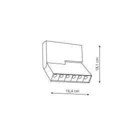 Reflektor Lunar 6x1W magnetic biały LP-562-MAG-WH