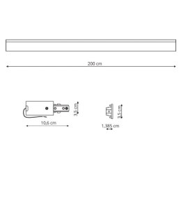 Szynoprzewód 1F 2m biały LP-571/2M-S-WH