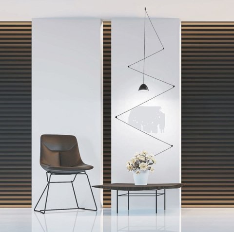 Zig-Zag lampa wisząca LP-1243/1P BK