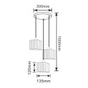 Galactico 3 talerz lampa wisząca LP-2383/3P