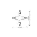 Łącznik X 3F czarny LP-554/3F BK