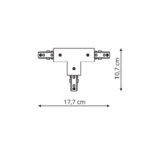 Łącznik T 3F czarny LP-553/3F BK