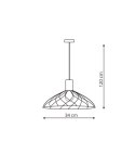 Moderno lampa wisząca duża GU10 LP-1221/1P B BK