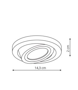 Nero oczko podtynkowe ruchome czarne LP-4424/1RS BK movable