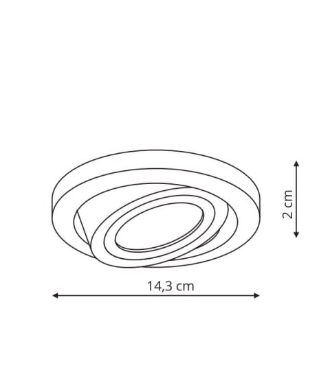 Nero oczko podtynkowe ruchome czarne LP-4424/1RS BK movable