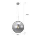 Palla lampa wisząca chrom LP-2844/1P CH