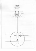 Puerto 3 lampa wisząca czarna LP-004/3P BK