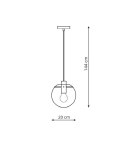 Puerto lampa wisząca mała czarna LP-004/1P S BK