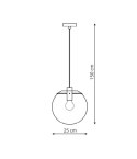 Puerto lampa wisząca średnia czarna LP-004/1P M BK