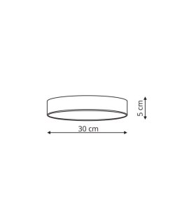 Rapido plafon mały czarny 4000K LP-433/1C S BK