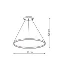 Ring lampa wisząca średnia czarna 3000K LP-909/1P M BK