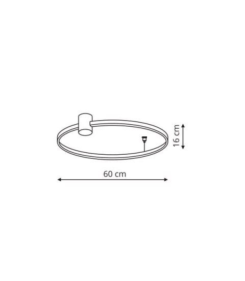 Ring plafon S czarny 3000K LP-909/1C S BK