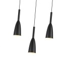 Solin 3 lampa wiszaca linia czarna LP-181/3L BK