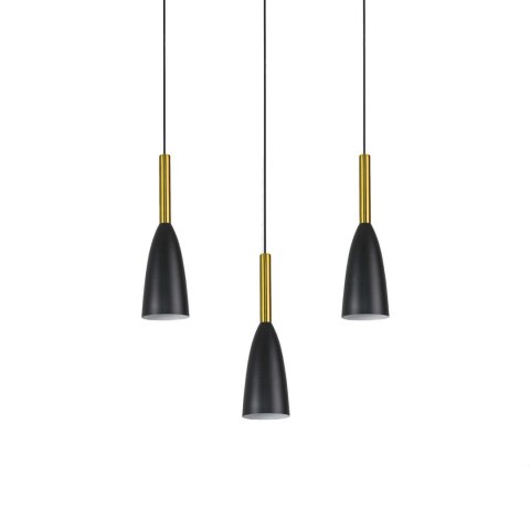 Solin 3 lampa wisząca linia czarno/złota LP-181/3L BK/GD