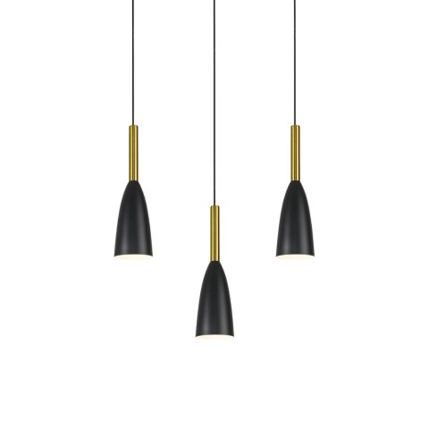Solin 3 lampa wisząca linia czarno/złota LP-181/3L BK/GD