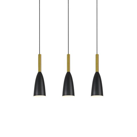 Solin 3 lampa wisząca linia czarno/złota LP-181/3L BK/GD