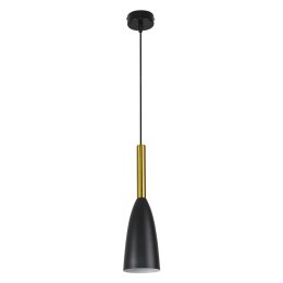 Solin lampa wisząca czarno/złota LP-181/1P BK/GD