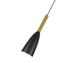 Solin lampa wisząca czarno/złota LP-181/1P BK/GD