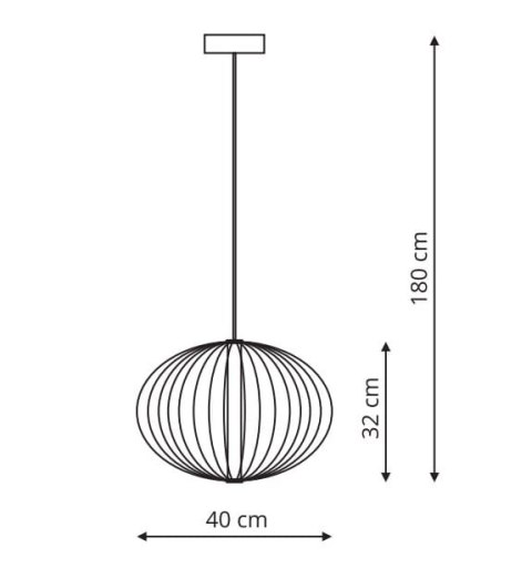Treviso lampa wisząca mała czarna LP-798/1P S BK