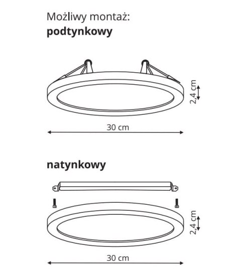York plafon 2 w 1 4000K biały LP-330/1C 4WH