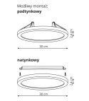 York plafon 2 w 1 4000K czarny LP-330/1C 4BK