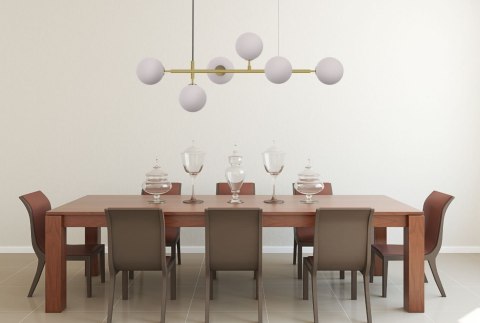 Alisa lampa wisząca czarna białe kulki LP-005/6P BK/WH